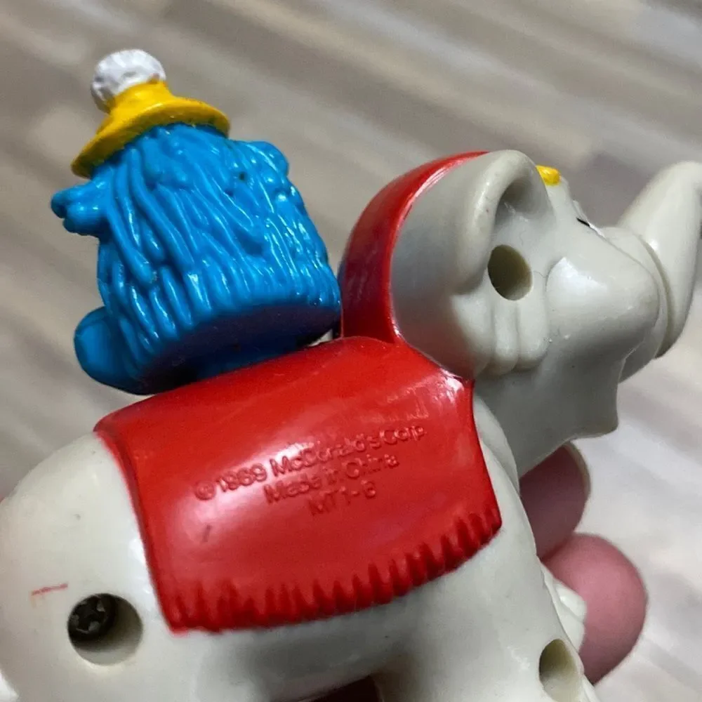 McDonald's Circus GRIMACE ON CALLIOPE Elephant Circus Fries toy